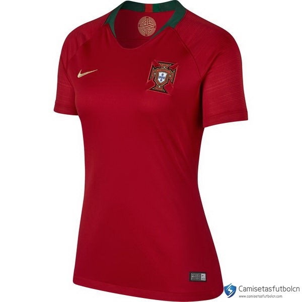 Camiseta Seleccion Portugal Primera equipo Mujer 2018 Rojo